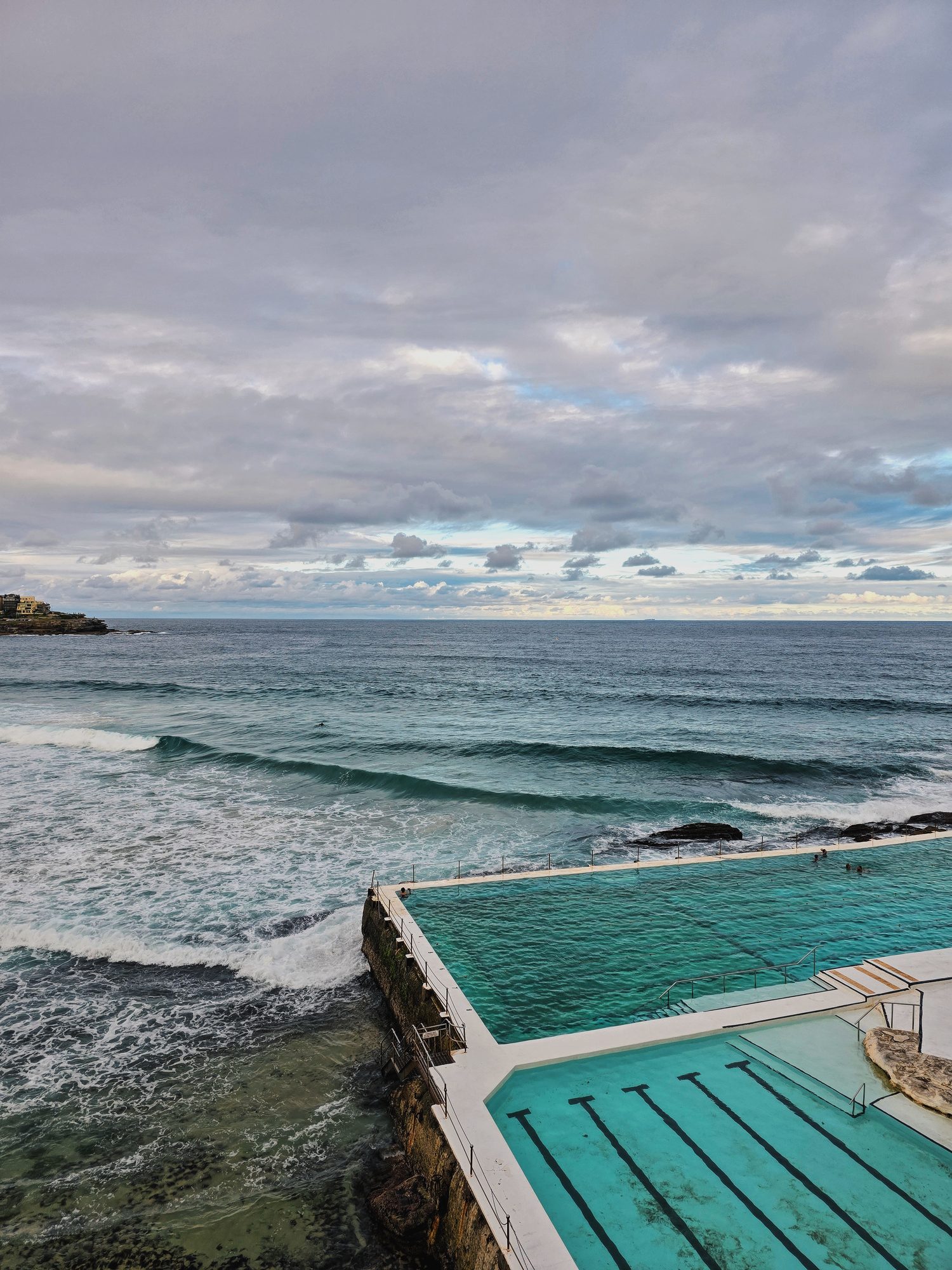 Icebergs pool, the ocean doing the rest.