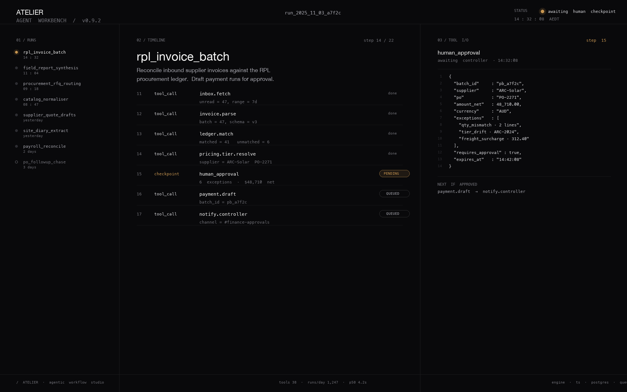 Atelier — Agentic Workflow Studio