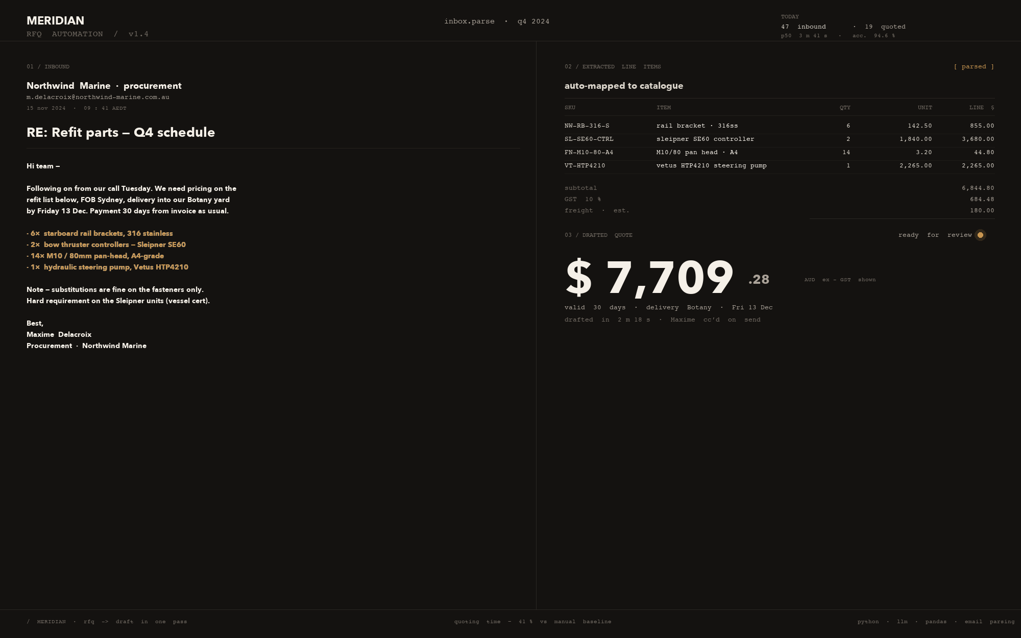 Meridian — RFQ Automation